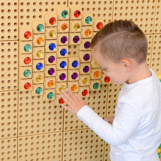 Akrylowe kolorowe diamenciki do tablicy STEM 72 szt. / Masterkidz