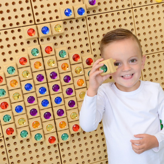 Akrylowe kolorowe diamenciki do tablicy STEM 72 szt. / Masterkidz