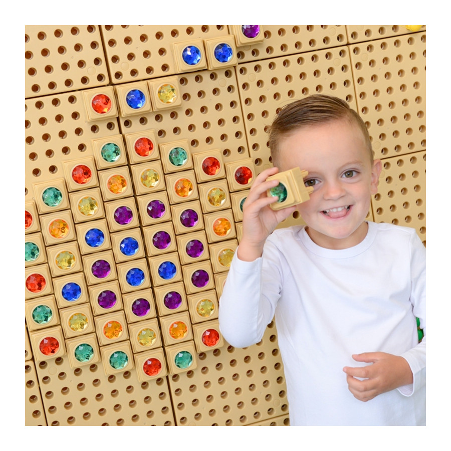 Akrylowe kolorowe diamenciki do tablicy STEM 72 szt. / Masterkidz