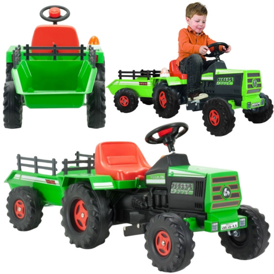 Traktor na akumulator z przyczepką Basic 6V / Injusa
