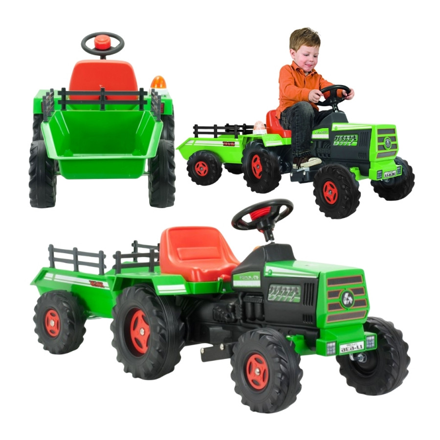 Traktor na akumulator z przyczepką Basic 6V / Injusa