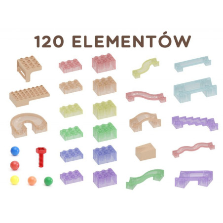 Zestaw tor dla piłek do tablicy STEM 120 el. / Masterkidz