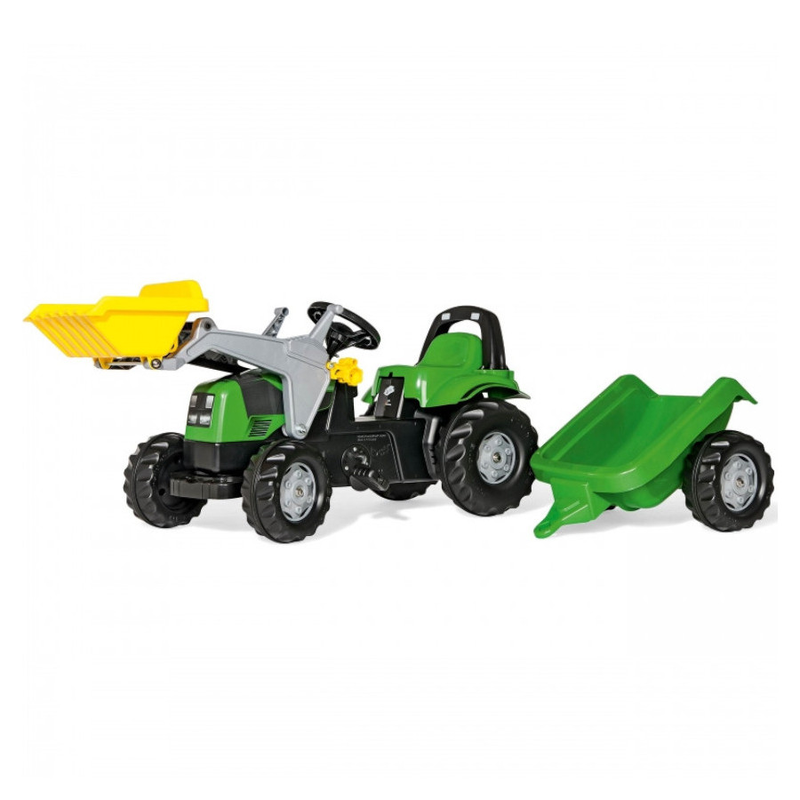Traktor z łyżką i przyczepką RollyKid Deutz-Fahr / Rolly Toys