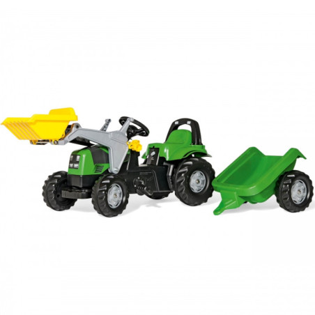 Traktor z łyżką i przyczepką RollyKid Deutz-Fahr / Rolly Toys