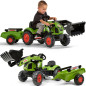 Traktor na pedały z przyczepą i łyżką Claas / Falk