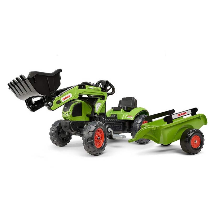 Traktor na pedały z przyczepą i łyżką Claas / Falk