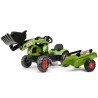 Traktor na pedały z przyczepą i łyżką Claas / Falk