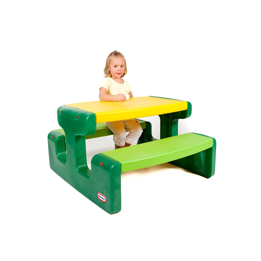 Stolik piknikowy z ławeczkami Zielony / Little Tikes