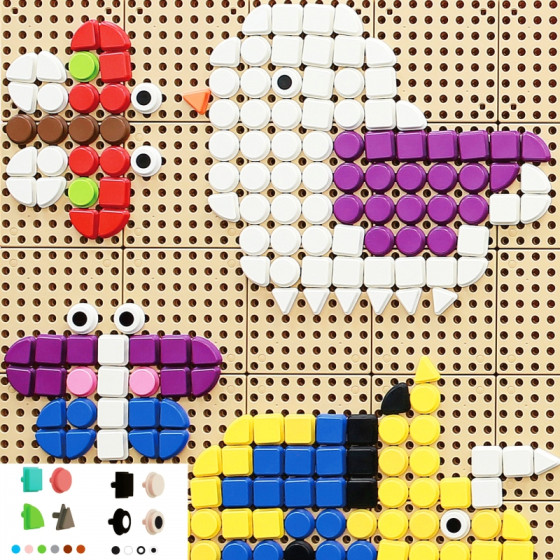Geometryczne elementy do tablicy STEM 256 el. / Masterkidz