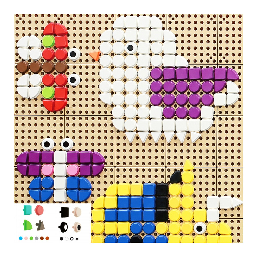 Geometryczne elementy do tablicy STEM 256 el. / Masterkidz