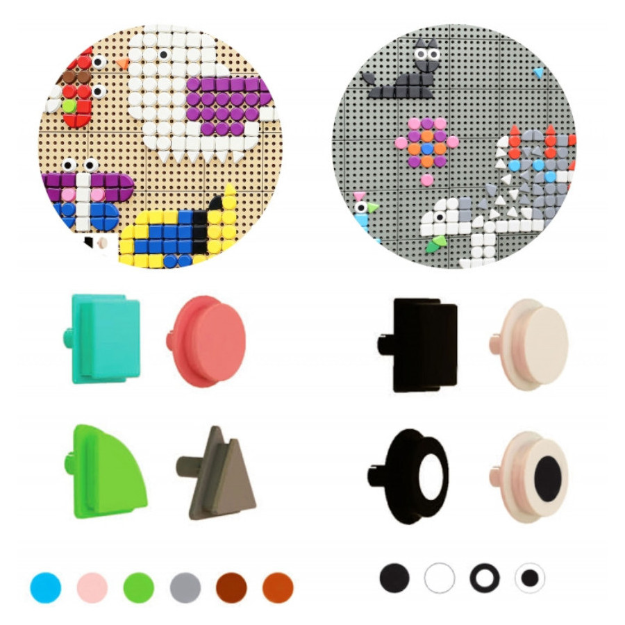 Geometryczne elementy do tablicy STEM 256 el. / Masterkidz