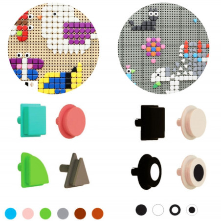 Geometryczne elementy do tablicy STEM 256 el. / Masterkidz