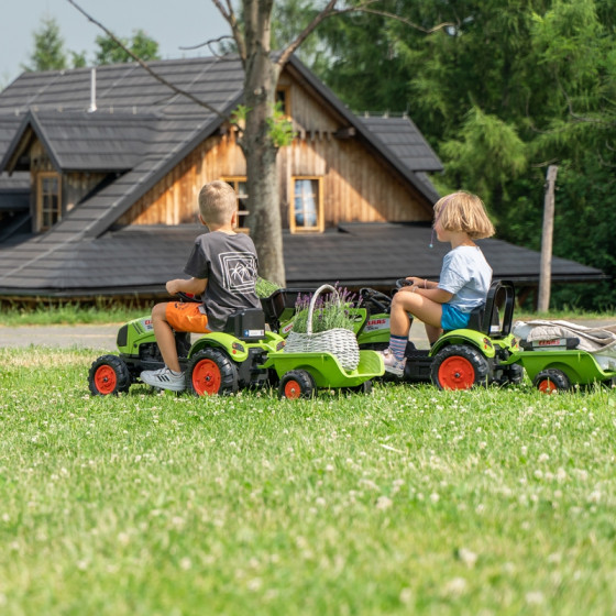 Traktor na pedały z przyczepą Claas / Falk