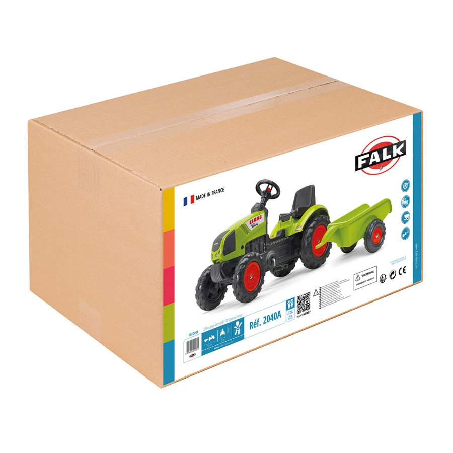 Traktor na pedały z przyczepą Claas / Falk