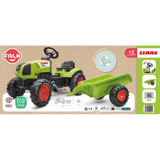 Traktor na pedały z przyczepą Claas / Falk