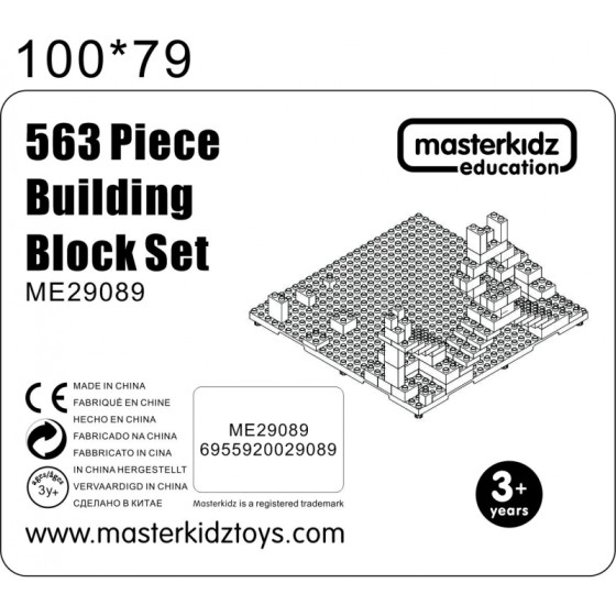 Zestaw klocków konstrukcyjnych do tablicy STEM 563 el. / Masterkidz
