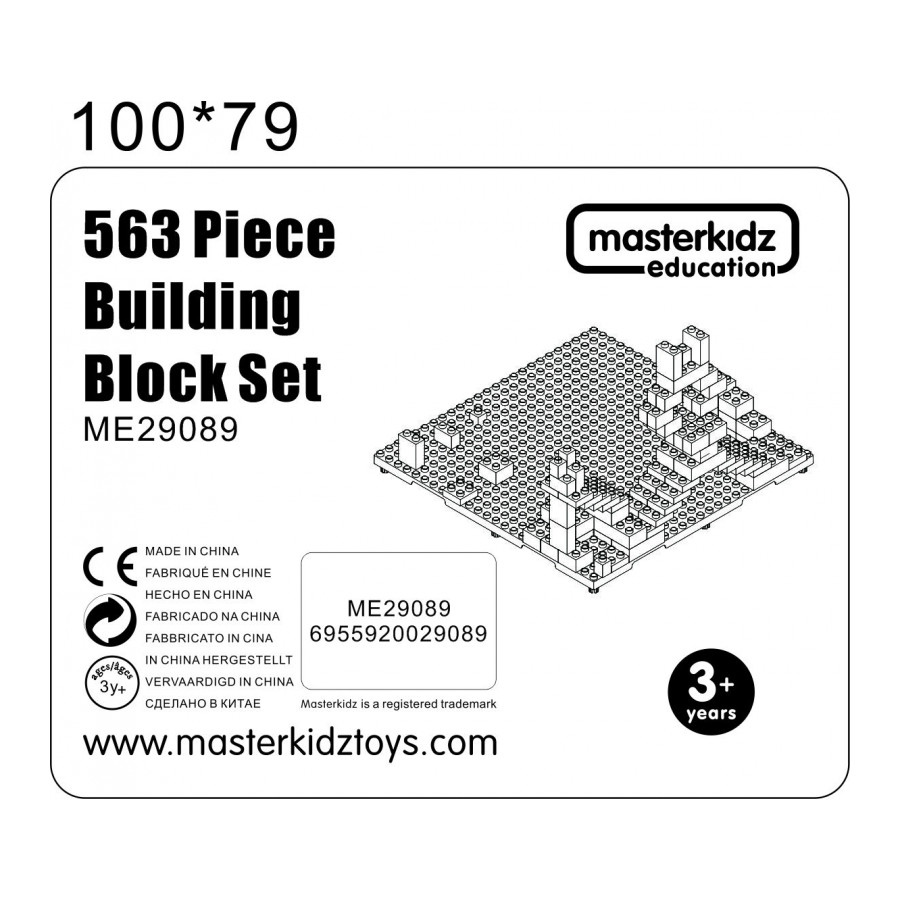 Zestaw klocków konstrukcyjnych do tablicy STEM 563 el. / Masterkidz