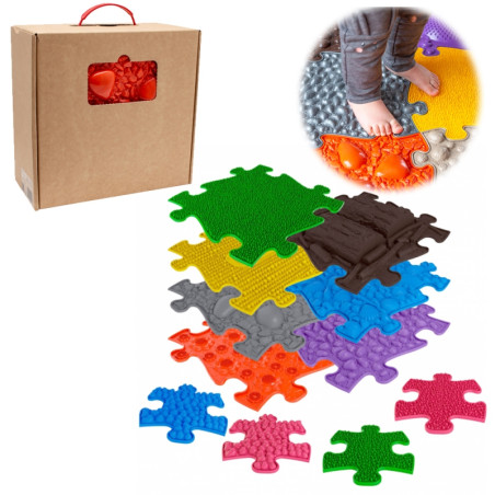 Ścieżka sensoryczna Puzzle 7 el. + 4 el. małe / Woopi