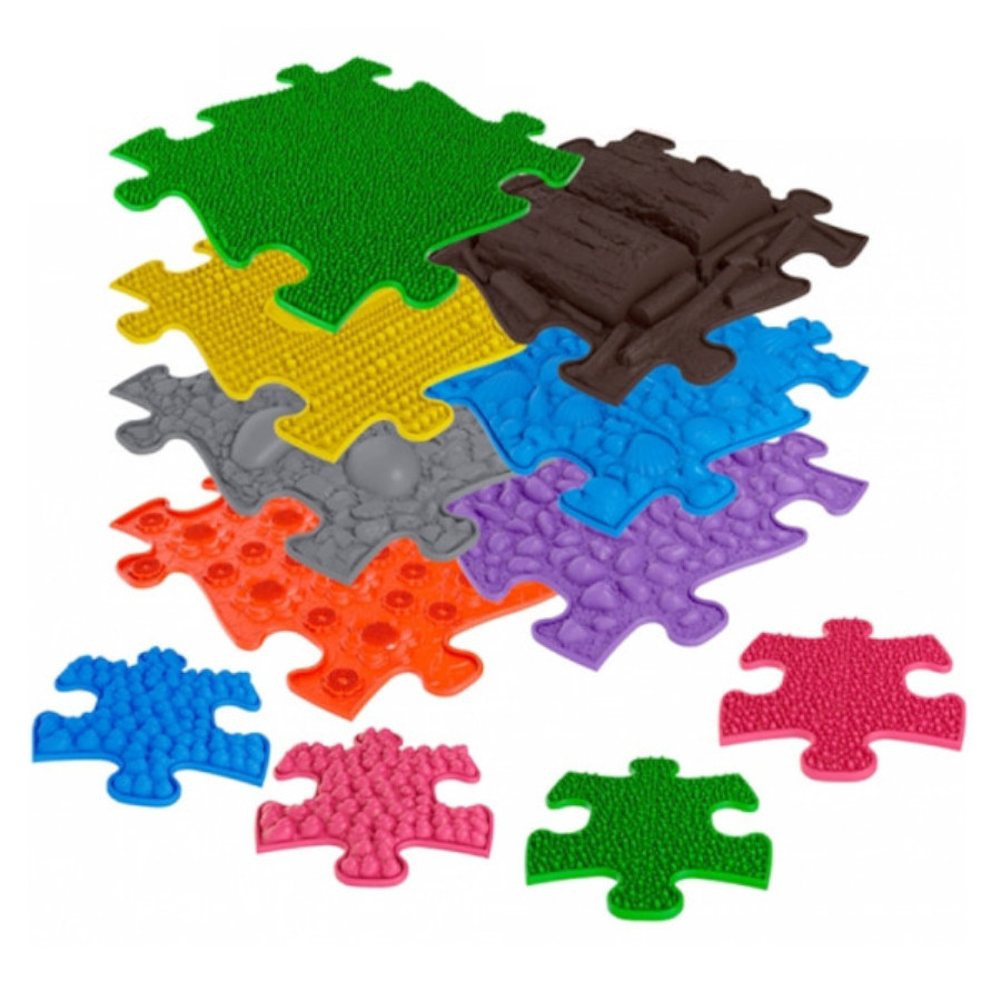 Ścieżka sensoryczna Puzzle 7 el. + 4 el. małe / Woopi Ścieżka sensoryczna Puzzle 7 el. + 4 el. małe / Woopi