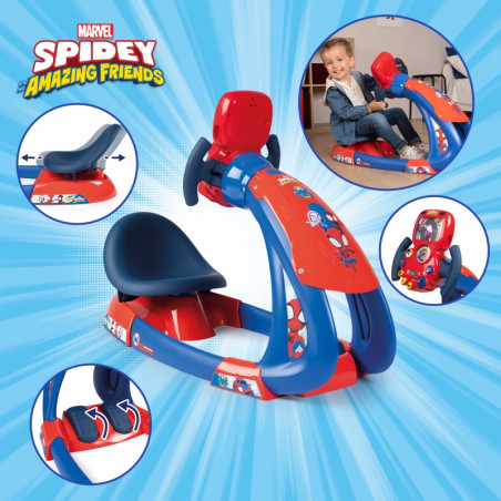 Symulator jazdy ze światłem i dźwiękiem Spidey / Smoby
