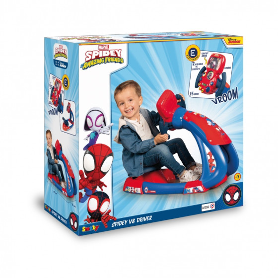 Symulator jazdy ze światłem i dźwiękiem Spidey / Smoby