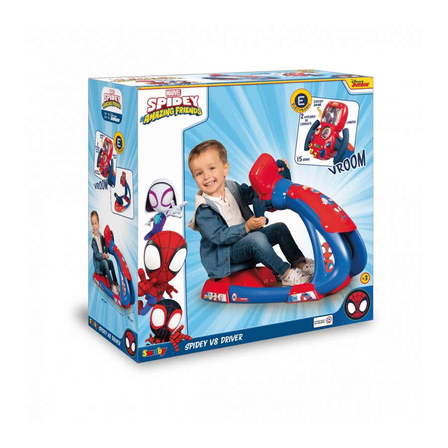 Symulator jazdy ze światłem i dźwiękiem Spidey / Smoby