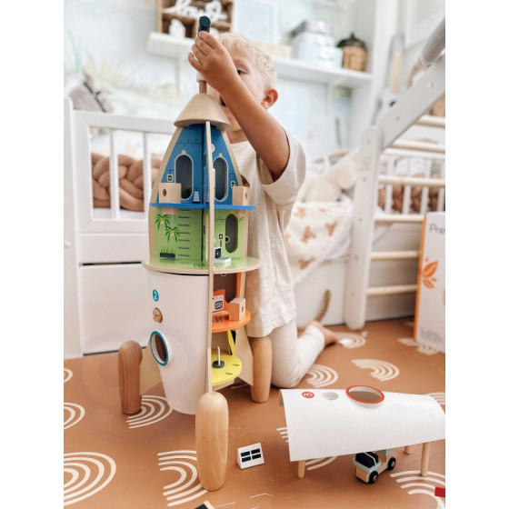 Domek dla lalek Rakieta kosmiczna + figurki i akcesoria / Classic World