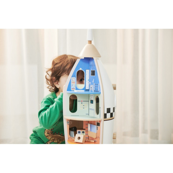 Domek dla lalek Rakieta kosmiczna + figurki i akcesoria / Classic World