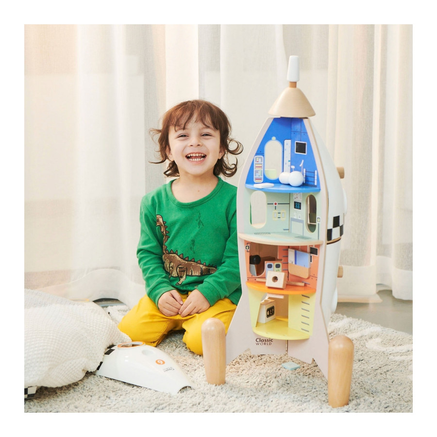Domek dla lalek Rakieta kosmiczna + figurki i akcesoria / Classic World