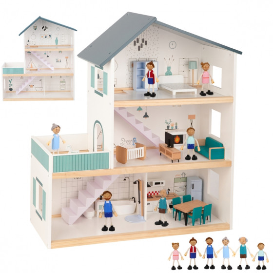 Duży domek dla lalek + figurki / Tooky Toy