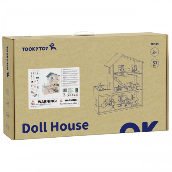 Duży domek dla lalek + figurki / Tooky Toy