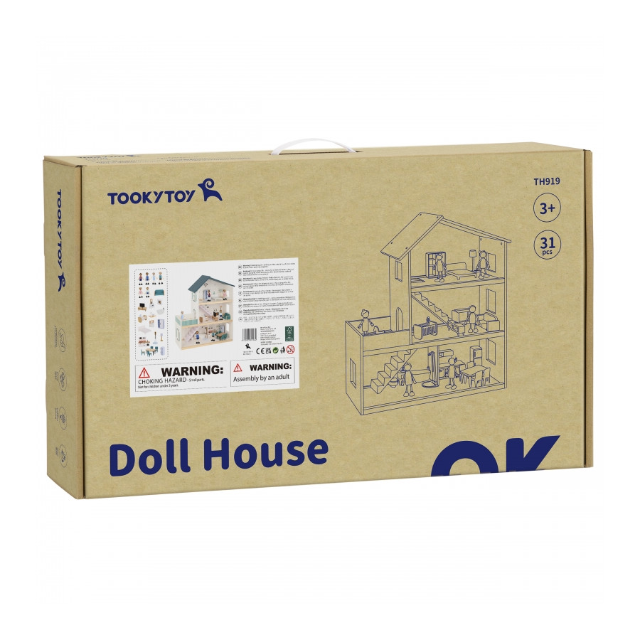 Duży domek dla lalek + figurki / Tooky Toy