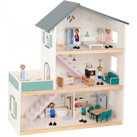 Duży domek dla lalek + figurki / Tooky Toy