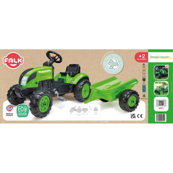 Traktor na pedały z przyczepką Country Farmer / Falk