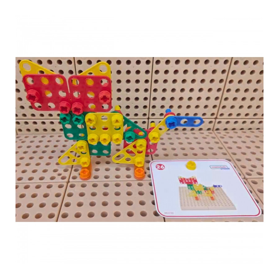 Zestaw geometrycznych kształtów do tablicy STEM 260 el. / Masterkidz