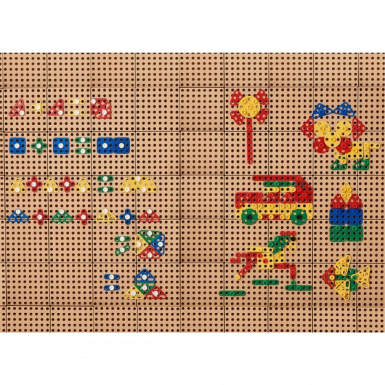 Zestaw geometrycznych kształtów do tablicy STEM 260 el. / Masterkidz