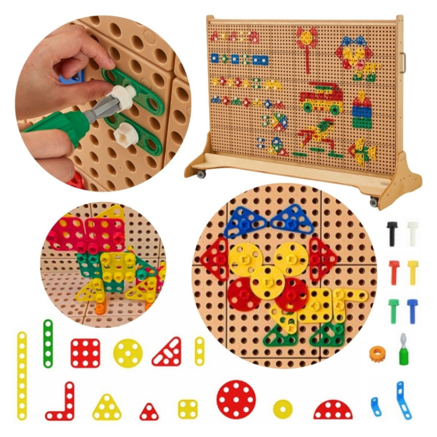 Zestaw geometrycznych kształtów do tablicy STEM 260 el. / Masterkidz Zestaw geometrycznych kształtów do tablicy STEM 260 el. / Masterkidz