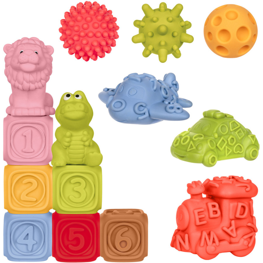 Sensoryczny zestaw edukacyjny Montessori 14 el. / Tullo Sensoryczny zestaw edukacyjny Montessori 14 el. / Tullo