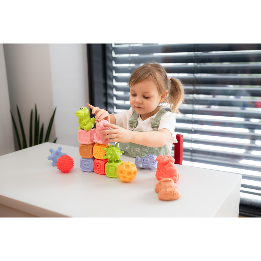 Sensoryczny zestaw edukacyjny Montessori 14 el. / Tullo