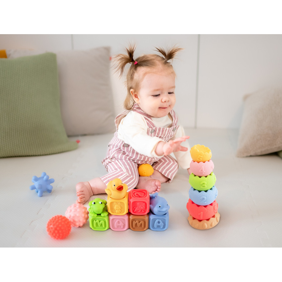 Sensoryczny zestaw edukacyjny Montessori 18 el. / Tullo