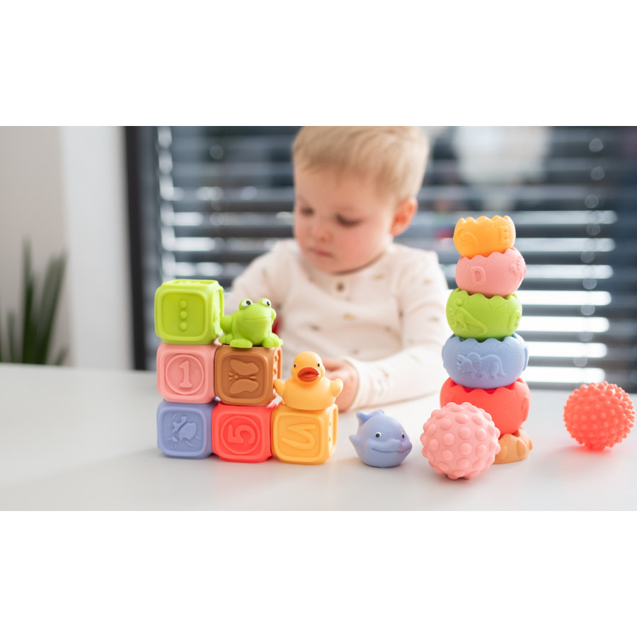 Sensoryczny zestaw edukacyjny Montessori 18 el. / Tullo