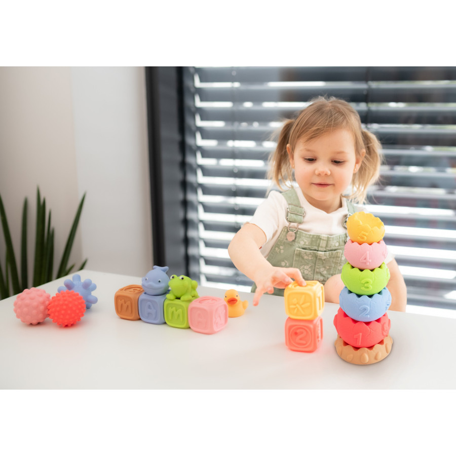Sensoryczny zestaw edukacyjny Montessori 18 el. / Tullo