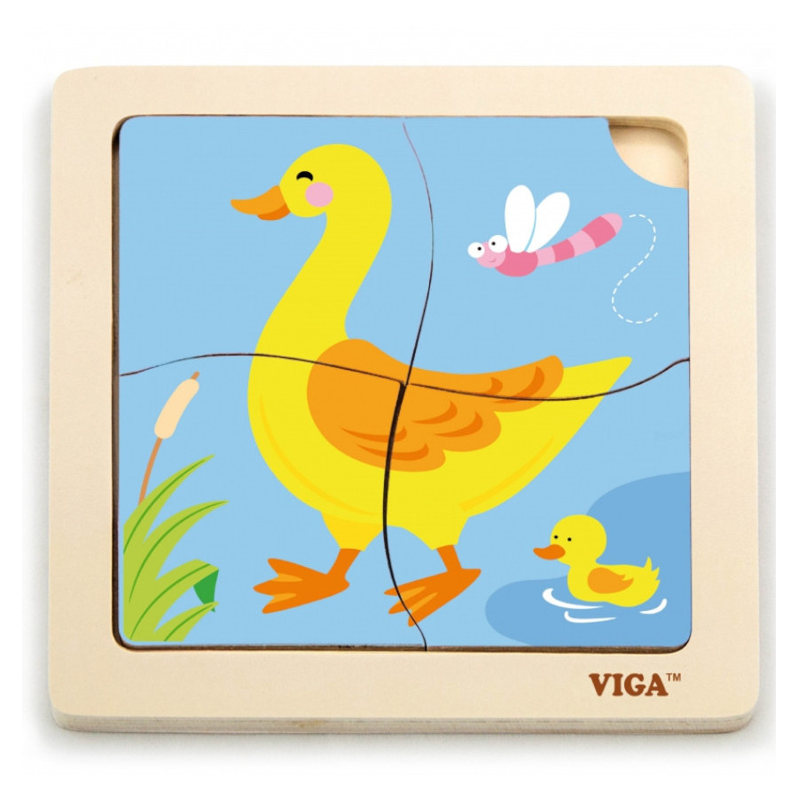 Mini puzzle maluszka Kaczuszka 4 el. / Viga Mini puzzle maluszka Kaczuszka 4 el. / Viga