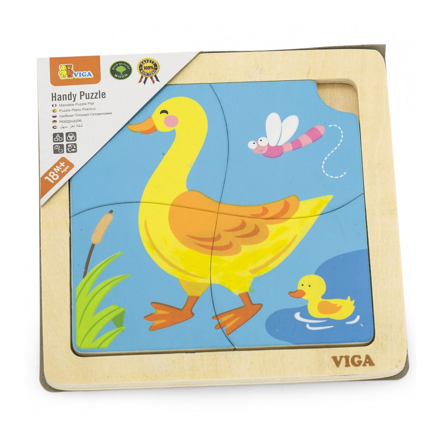 Mini puzzle maluszka Kaczuszka 4 el. / Viga