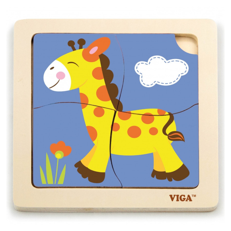 Mini puzzle maluszka Żyrafka 4 el. / Viga Mini puzzle maluszka Żyrafka 4 el. / Viga