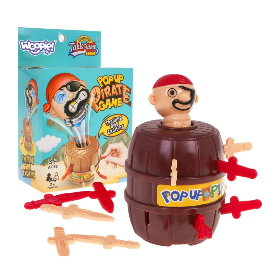 Gra zręcznościowa Szalony wyskakujący z beczki Pirat / Woopie