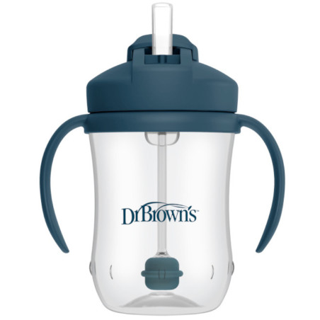 Kubek niekapek ze słomką 270 ml Granatowy / Dr Brown's
