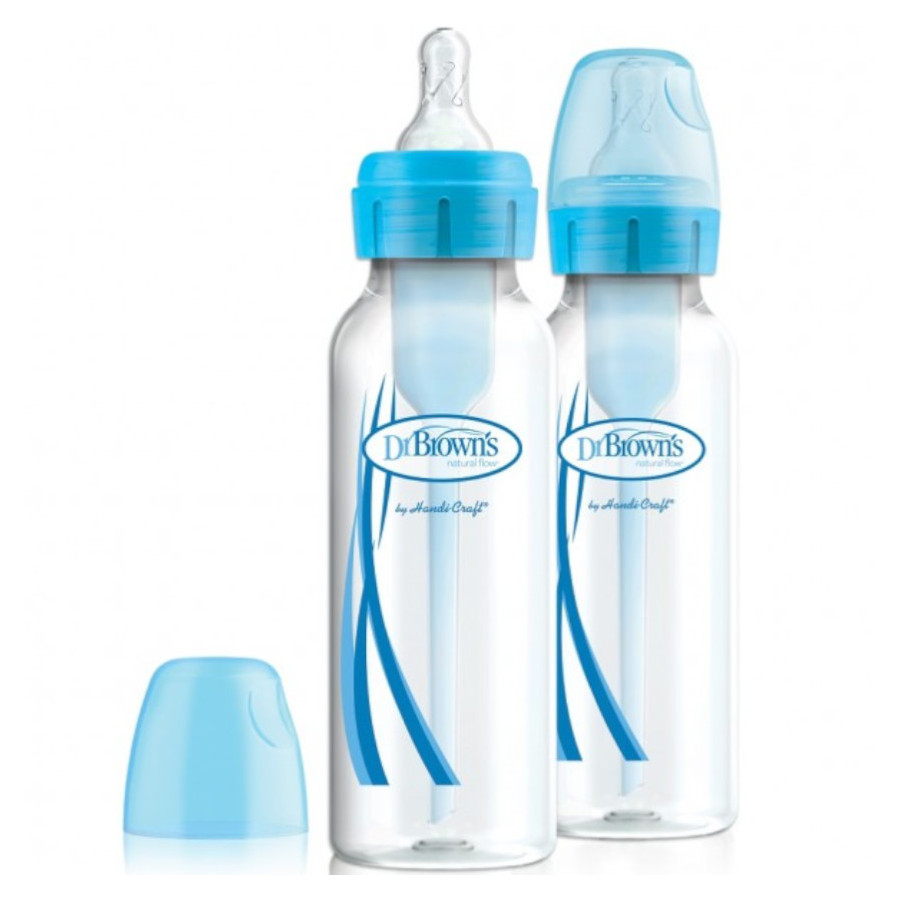 Butelka od urodzenia wąska Opti+ 250 ml Niebieska 2pak / Dr Brown's Butelka od urodzenia wąska Opti+ 250 ml Niebieska 2pak / Dr Brown's