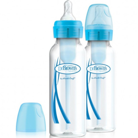 Butelka od urodzenia wąska Opti+ 250 ml Niebieska 2pak / Dr Brown's