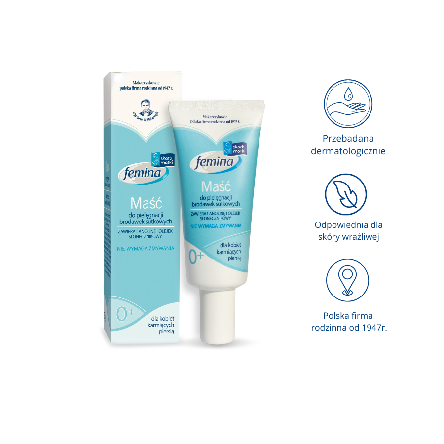 Maść do pielęgnacji brodawek sutkowych z lanoliną 30 ml / Skarb Matki
